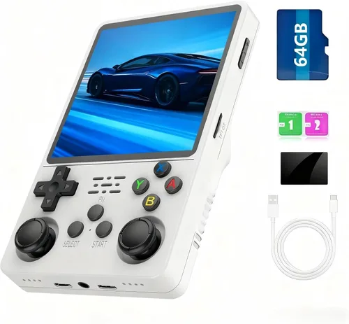 Miniatura 10 de R36plus - Consola de juegos portátil, consola de juegos retro portátil con pantalla IPS de 4.0 pulgadas, 64 GB, más de 15000 juegos preinstalados