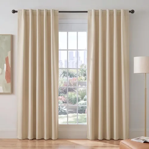 Miniatura 102 de PONY DANCE Cortinas cortas con aislamiento térmico para ventana pequeña, para guardería, baño, cocina, lavandería, caravana, sótano, 29 pulgadas