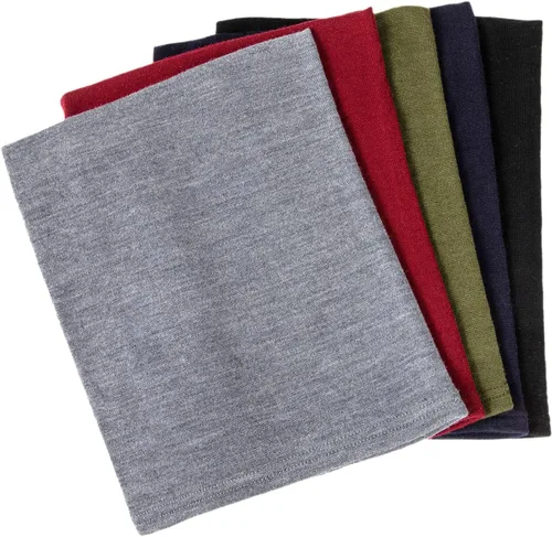 Miniatura 8 de Villand Polaina de cuello 100% lana merino para hombres y mujeres, calentador de cuello de doble capa sin costuras para deportes de invierno