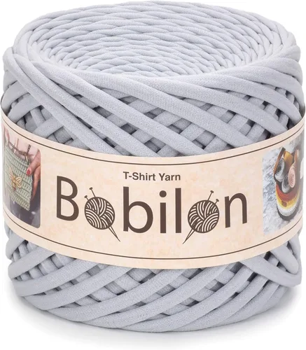 Miniatura 13 de Hilo de camiseta – 0.197-0.276 in – Cinta de punto para ganchillo, tejido, macramé, manualidades – 328.1 ft / 110 yardas – Hilo de algodón Apricot