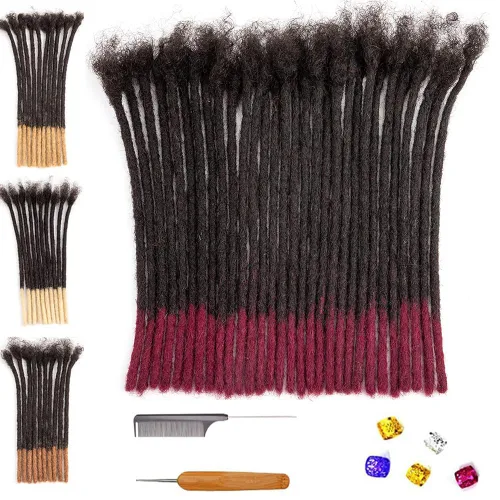 Miniatura 6 de 0.2 in y 0.2 in de ancho, 4-14 pulgadas de 10, 30, 60, 100 hebras de extensiones de cabello humano 100% real para hombres/mujeres/niños, paquetes