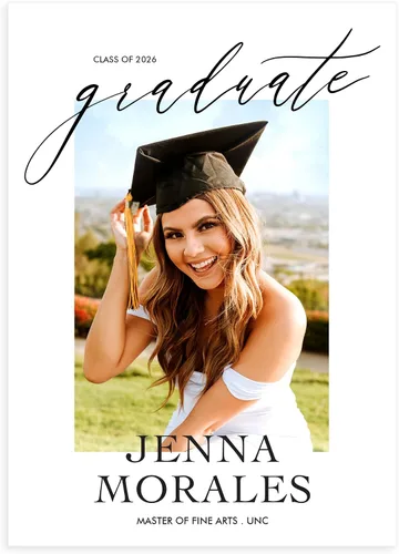Let's Make Memories Anuncios de Graduación Personalizados Clase de 2025-15 Invitaciones de Calidad Premium - 5x7 - Tarjetas con Foto Personalizadas