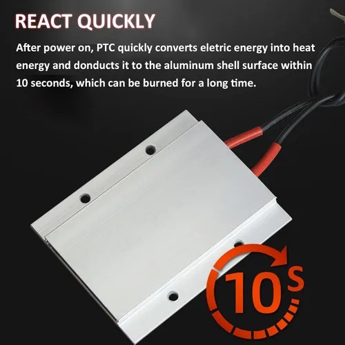 Miniatura 5 de Elemento calefactor PTC 110V AC/DC aislado de temperatura constante circuito de cerámica calentador termostático herramientas placa aluminio Shell