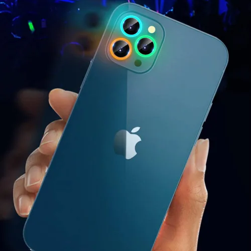 Miniatura 7 de Compatible con iPhone 11 Pro/11Pro Max/12 Pro Luminous Camera Lens Protector Ultra Thin Película de vidrio templado Protector de pantalla de cámara