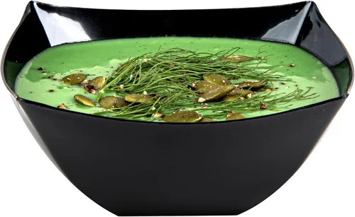 Miniatura 10 de Restaurantware Moderna - Cuencos de plástico de lujo de 8 onzas, 10 cuencos cuadrados desechables para ensalada, duraderos y resistentes