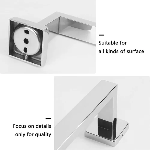 Miniatura 5 de NearMoon Barra para Toallas, Accesorios de Baño Premium Engrosado de Acero Inoxidable Cuadrado, Estante para Toallas de Ducha para Baño, Soporte