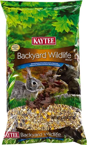 Kaytee Mezcla de Alimento para Vida Silvestre de Patio para Ardillas, Ardillas Terrenas, Conejos y Otra Vida Silvestre del Patio, 5 Libras