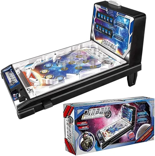 Pinball Machine Retro Arcade Machine Mini juego de arcade de mesa electrónico Super Marble Game con luces anotadoras música