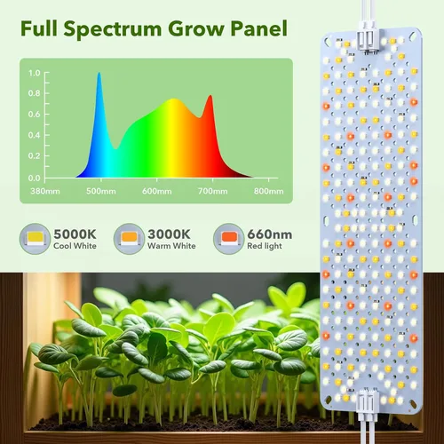 Miniatura 3 de SDOVUERC Luces de Crecimiento de Espectro Completo 384 LEDs, Luces de Crecimiento de Plantas de 24W para Plantas de Interior con Función de Conexión