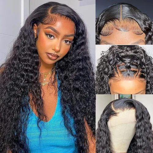 Miniatura 17 de Peluca negra Kinkycurly con borde 4C, cabello humano 4x4 HD encaje afro rizado cierre peluca para mujeres negras encaje precortado sin pegamento