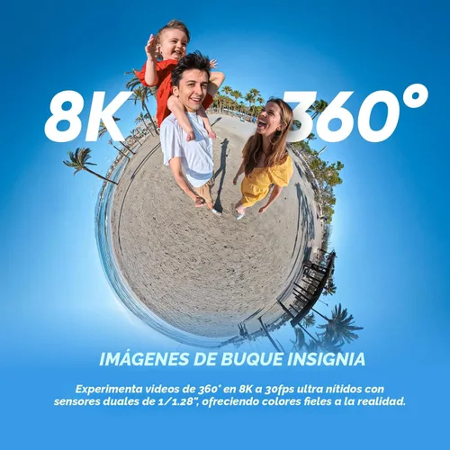 Miniatura 2 de Insta360 X5 Paquete Esencial - Cámara de acción 8K 360° impermeable, líder en poca luz, efecto de palo de selfie invisible, lente resistente