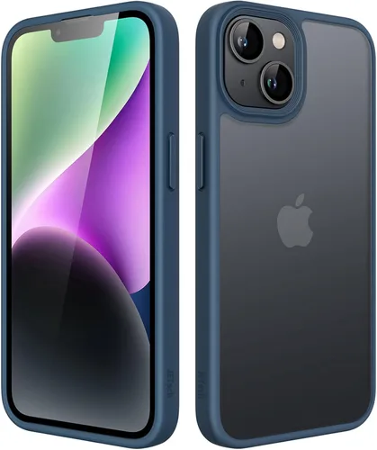 Miniatura 8 de JETech Funda mate para iPhone 14 de 6.1 pulgadas, a prueba de golpes, protección contra caídas de grado militar, cubierta trasera translúcida