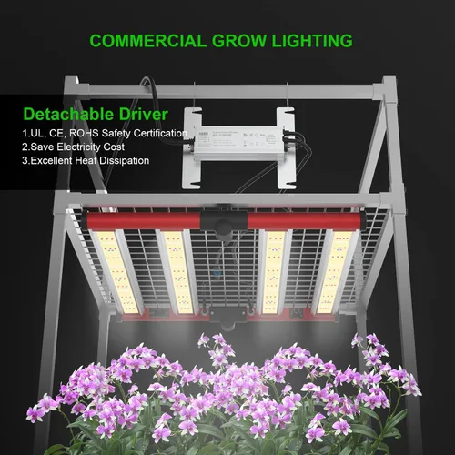 Miniatura 7 de AGLEX 240W luces LED para cultivo UV IR para plantas de interior con 780 piezas de diodos, cadena de margaritas plegable y regulable, espectro