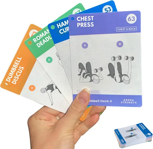 Miniatura 11 de Arena Strength Tarjetas de entrenamiento – Baraja de instrucciones de entrenamiento para entrenamientos con bandas de glúteos, guía de fitness