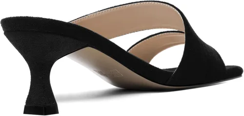 Miniatura 5 de MOVINSTEPS Sandalias de tacón bajo para mujer, de gamuza sólida, puntera cuadrada, de 2 pulgadas