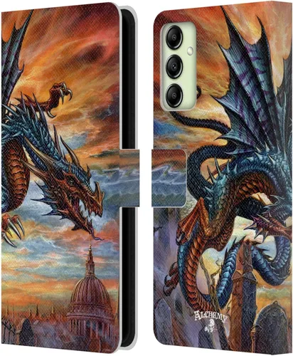 Miniatura 14 de Head Case Designs Officially Licensed Alchemy Gothic Caduceus Rex Dragon Leather Wallet Case Compatible with Samsung Galaxy A14 5G