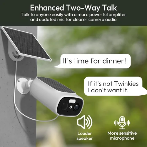 Miniatura 6 de ELECCTV Cámara solar 2K inalámbrica para exteriores, cámaras WiFi de 2.4/5 Ghz para seguridad del hogar, visión amplia de 130°, visión nocturna a