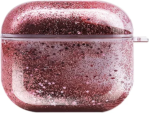 Miniatura 3 de UnnFiko Bling Quicksand - Funda compatible con AirPods 1 y 2, bonita funda protectora líquida brillante, divertida y creativa, dura y transparente