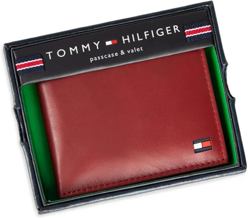 Miniatura 14 de Tommy Hilfiger Cartera de piel auténtica para hombre con ventana de identificación y múltiples ranuras para tarjetas