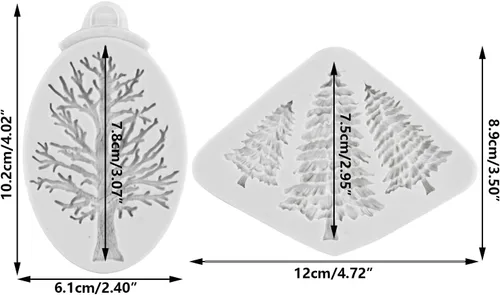 Miniatura 2 de Sijiangmold Molde de silicona para pastel de árbol de Navidad para decoración de pasteles de Navidad, decoración de cupcakes, caramelo de chocolate