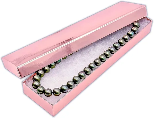 Miniatura 26 de TheDisplayGuys - Paquete de 25 Cajas de Regalo de Papel Cartón Kraft #82/Estuches para Joyas con Relleno de Algodón y Tapa - Lámina Dorada