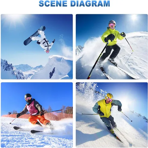 Miniatura 8 de Gafas de esquí y snowboard OTG, gafas antiniebla HD espejadas para hombres y mujeres