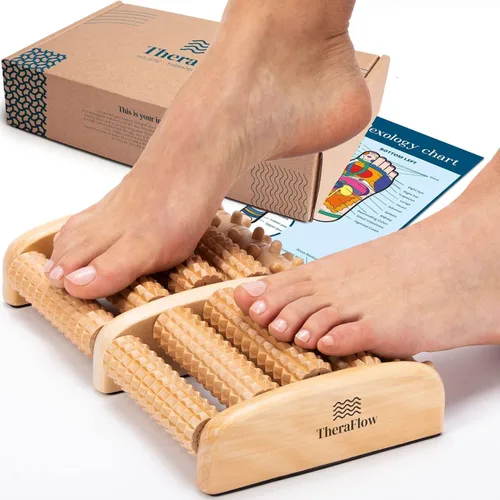 TheraFlow Masajeador grande de pies doble para alivio de la fascitis plantar edición 2024 | Masajeador de pies perfecto para mujeres y hombres |