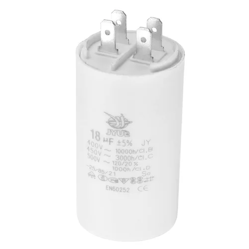 Miniatura 17 de PATIKIL CBB60 8uf Condensador de funcionamiento, AC 450V 4 pines 50/60Hz doble inserto cilindro inferior para aire acondicionado, bomba de agua