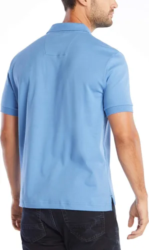 Miniatura 3 de Nautica Polo de algodón suave liso de manga corta para hombre