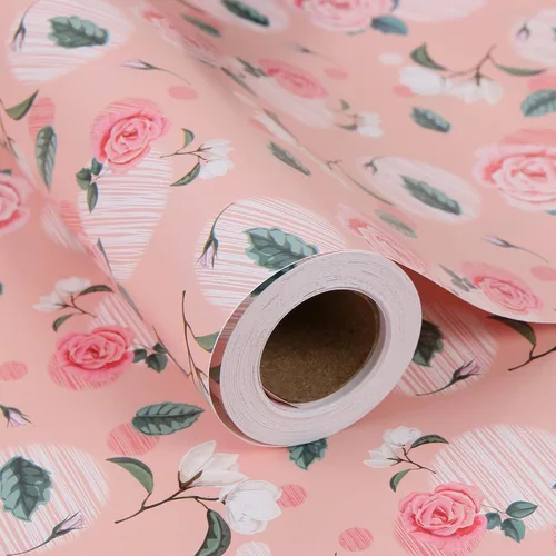 Miniatura 36 de Aimyoo - Rollo de papel de regalo floral kraft - Rollo jumbo - 30 pulgadas x 33 pies - Papel de regalo vintage con flores para todas las ocasiones