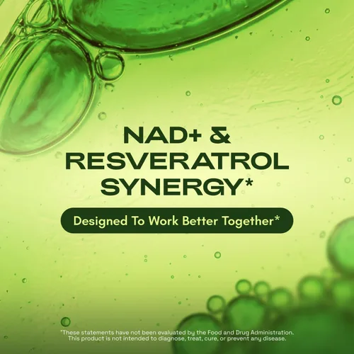 Miniatura 7 de Cata-Kor Suplemento liposomal de NAD con resveratrol - Alternativa al suplemento NMN - Probado por terceros - Suministro de 30 días - Resveratrol