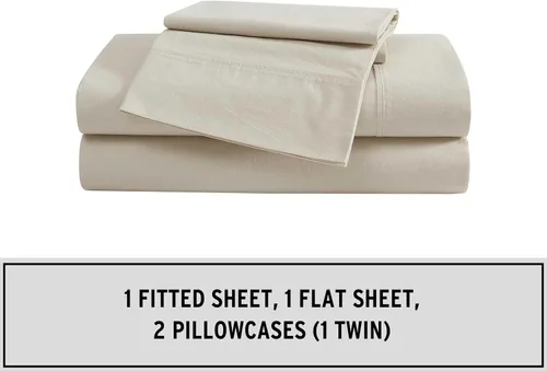 Miniatura 3 de Eddie Bauer - Juego de sábanas individuales, juego de ropa de cama de percal lavado con bolsillos profundos, súper suave, 100% algodón de lujo
