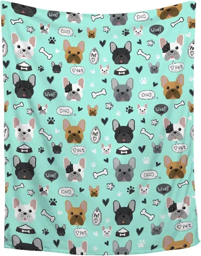 Miniatura 16 de Manta Personalizada de Huellas de Perro con Foto y Nombre para Amantes de Mascotas, Manta Suave de Franela de Vellón Regalo para Amantes de Perros