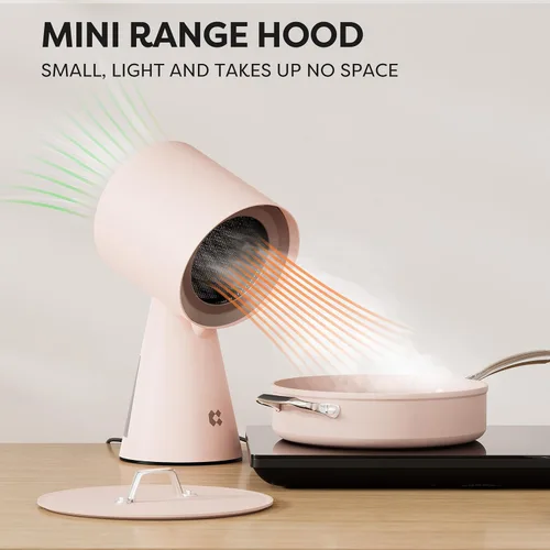 Miniatura 3 de CIARRA Campana extractora portátil, campana extractora de escritorio con ventilador de escape de 2 velocidades, filtro de aluminio desmontable, taza