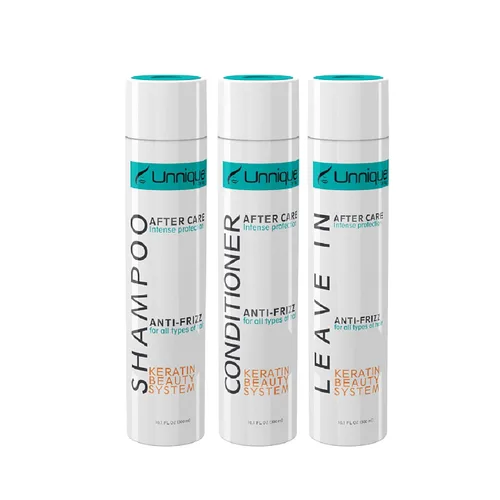 UNNIQUE KBS Kit de cuidado del cabello, champú y acondicionador reparador y tratamiento sin enjuague, set de cuidado después del cuidado para