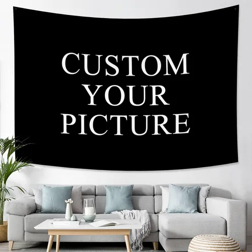 Miniatura 20 de Canessioa Tapiz personalizado para cargar imágenes personalizadas, tapiz personalizado, pancarta, logotipo, diseño de texto, tapiz para colgar