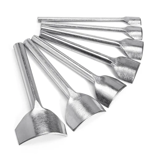 Caydo 7 piezas de herramientas de artesanía de cuero, perforador semicircular, en forma de arco, cortador de borde de cuero para manualidades,