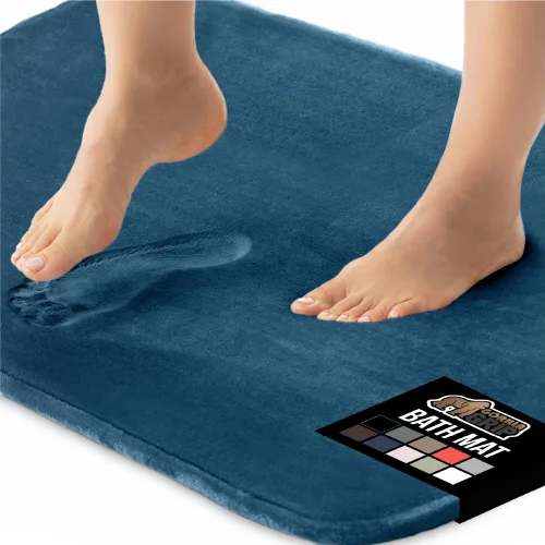 Miniatura 21 de GORILLA GRIP Alfombras de Baño de Espuma Viscoelástica, Tapetes de Baño de Terciopelo Suave y Absorbente, Puntos Duraderos en la Parte Inferior