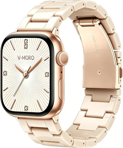 Miniatura 39 de V-MORO - Correas de resina compatibles con Apple Watch Series 11/10/9/8/7 y SE/6/5/4/3/2/1/SE3 de 1.49, 1.57, 1.61, 1.65 pulgadas, correa ligera