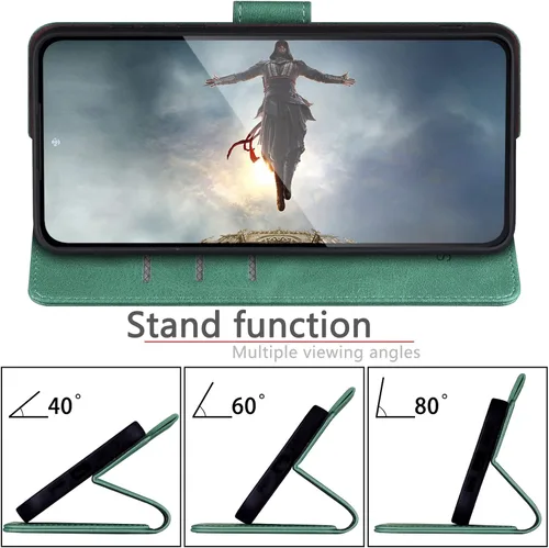 Miniatura 6 de SUANPOT Funda de cuero tipo cartera para Samsung Galaxy S22 Ultra con bloqueo RFID, tarjetero para tarjetas de crédito, funda de teléfono con tapa