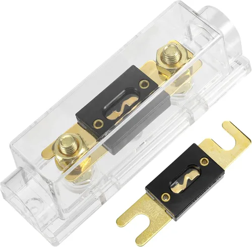 Miniatura 23 de X AUTOHAUX 1 Unidades de audio para coche 0 4 8 calibre en línea ANL portafusibles transparente transparente bloque de fusibles con 2 unids 125A