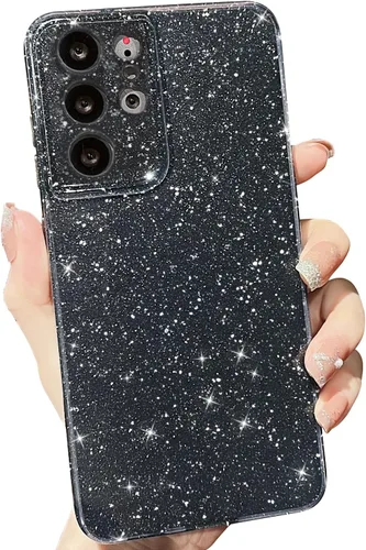 Miniatura 178 de MINSCOSE Compatible con Samsung Galaxy S22 Plus Case, Bonito Color Neón Brillante, con Purpurina Brillante Delgada Resistente a Golpes de Silicona