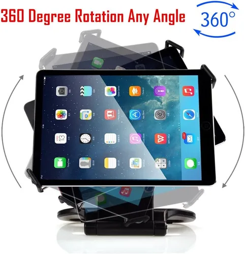 Miniatura 3 de Kastar Soporte giratorio de 360 grados con base plegable para todas las series iPad: iPad1, iPad2, iPad3, iPad4, iPad mini, iPad Air, tabletas