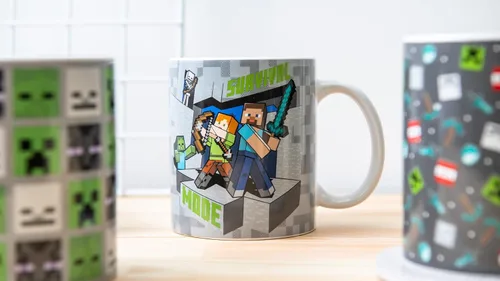 Miniatura 15 de Zak Designs Minecraft - Juego único de tazas de café de cerámica, tazas de café con mango cómodo para regalos de jugadores, aptas para lavavajillas