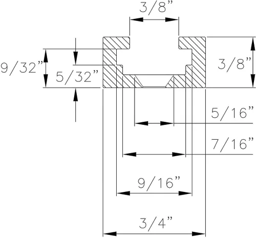 Miniatura 5 de POWERTEC 71484 Kit de perilla de pista en T con perilla de 7 estrellas, pernos roscados 1/4-20 y arandelas, juego de 4 pernos de riel en T