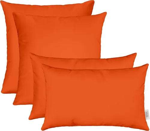 Miniatura 43 de RSH DECOR: Sunbrella Juego de 4 almohadas lumbares y cuadradas 20 x 12 pulgadas y 17 x 17 pulgadas Tela resistente al agua y a la decoloración