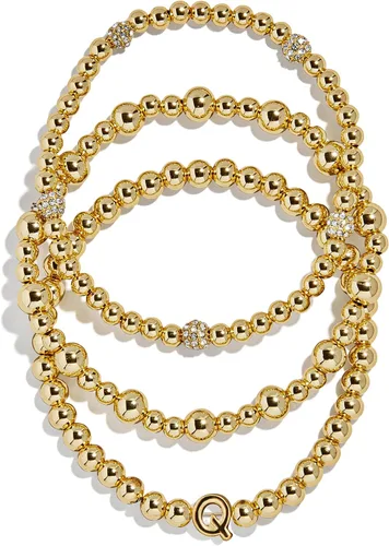 Miniatura 43 de BaubleBar Juego de pulsera Pisa para mujer, tres pulseras de cuentas chapadas en oro, joyería de moda, regalo de moda