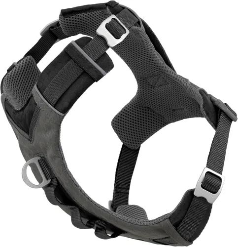 Miniatura 7 de Arnés para perro Kurgo Journey Air - Ajuste seguro para perros activos - Pecho acolchado - Tela Ripstop ligera - Malla transpirable - Borde Rojo