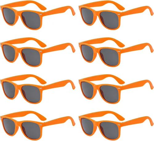 Miniatura 143 de Suministros para regalos de fiesta de colores neón Paquete de 8 gafas de sol unisex