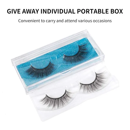 Miniatura 9 de DYSILK Pestañas postizas de visón, 5 pares de pestañas de aspecto natural